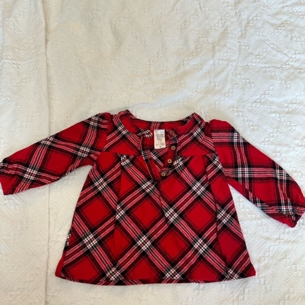 Red Plaid Kids Shirt